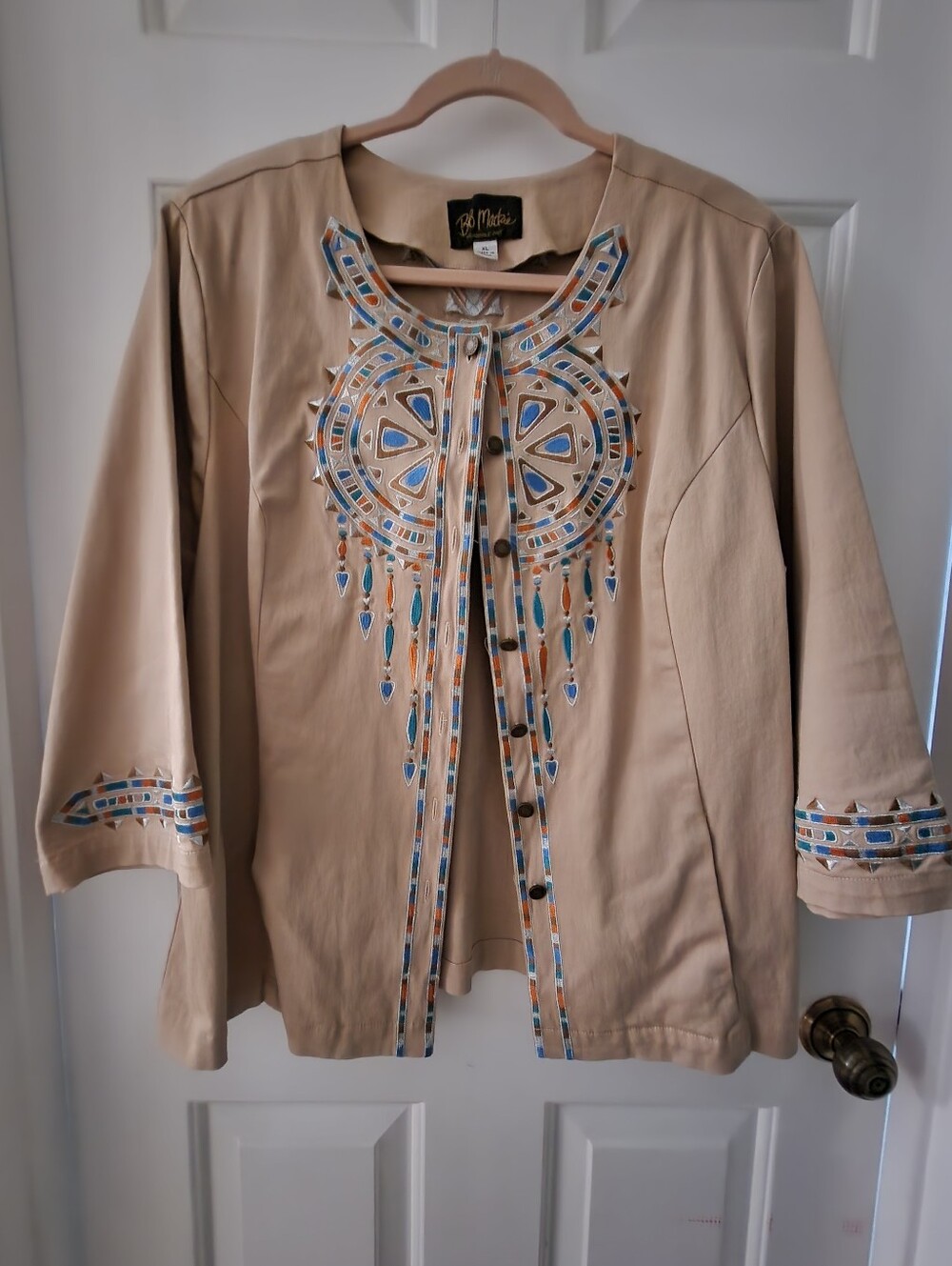 Womens Bob Mackie Embroidered Jacket - Size XL